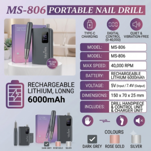 MS 806 Rechargeable Nail Drill Machine