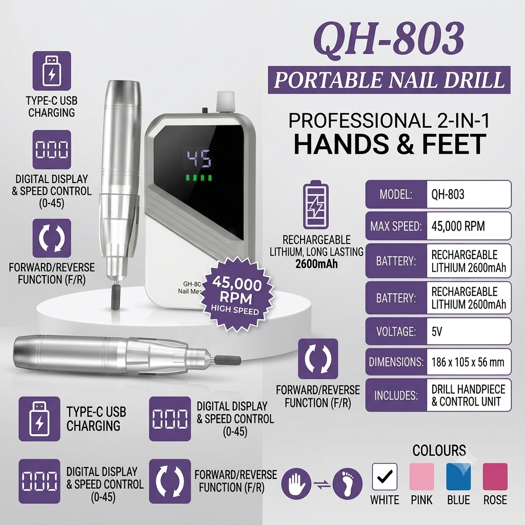 QH-803 Portable Nail Drill Machine